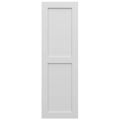 Ekena Millwork Enduracore Composite Two Equal Flat Panel Shutters In White