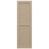 Ekena Millwork Enduracore Composite Two Panel Chevron Modern Style Shutters In Primed