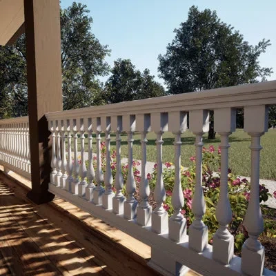 Ekena Millwork Endurathane 500 Series Calico Baluster, Factory Primed Polyurethane In White