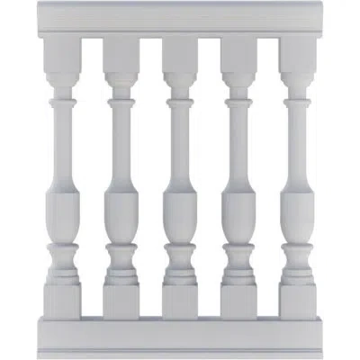 Ekena Millwork Endurathane 500 Series Unassembled Railing Kit, Kit Includes (5) , (1) Top Rail, (1) Bottom Rail, (2