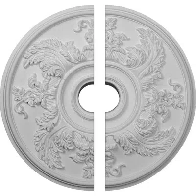 Ekena Millwork Endurathane Acanthus Twist Ceiling Medallion, 23 5/8"od X 4 5/8"id X 1 7/8"p (fits Canopies Up To 8 
