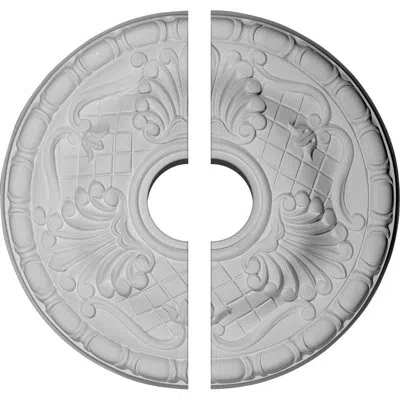 Ekena Millwork Endurathane Amelia Ceiling Medallion, 15 3/4"od X 3 1/2"id X 5/8"p (fits Canopies Up To 4 1/8"), Two