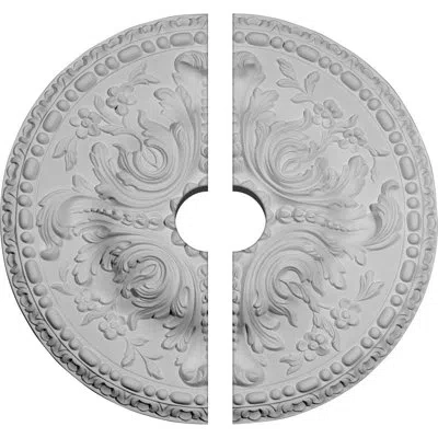 Ekena Millwork Endurathane Amelia Ceiling Medallion, 19 5/8"od X 3 1/2"id X 3/4"p (fits Canopies Up To 3 1/2"), Two