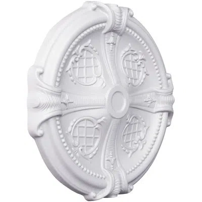 Ekena Millwork Endurathane Amirah Ceiling Medallion, 19 5/8"od X 1 7/8"p, Factory Primed