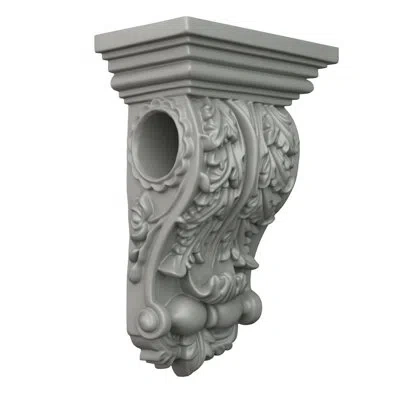 Ekena Millwork Endurathane Angelica Corbel, 7 1/2"w X 10"d X 3 3/4"h, Factory Primed