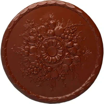 Ekena Millwork Endurathane Anthony Harvest Ceiling Medallion, 22 1/2"od X 1 1/4"p (fits Canopies Up To 2 1/8") In Firebrick
