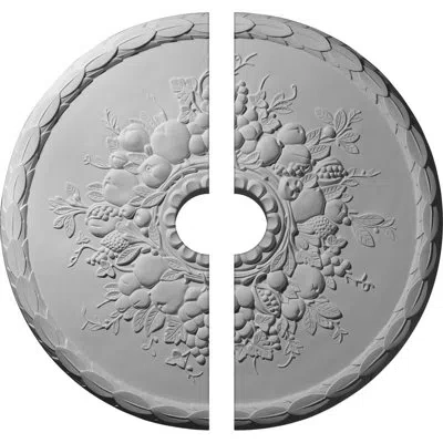 Ekena Millwork Endurathane Anthony Harvest Ceiling Medallion, 22 1/2"od X 3 1/2"id X 1 1/4"p (fits Canopies Up To 3