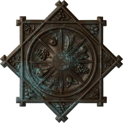 Ekena Millwork Endurathane Antilles Ceiling Medallion, 38 1/4"od X 1 1/2"p (fits Canopies Up To 6") In Bronze Blue Patina