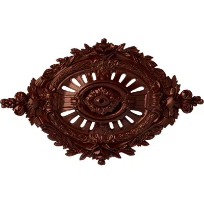 Ekena Millwork Endurathane Antonio Ceiling Medallion, 35 7/8"w X 22 1/2"h X 4 3/8"p In Antique Copper