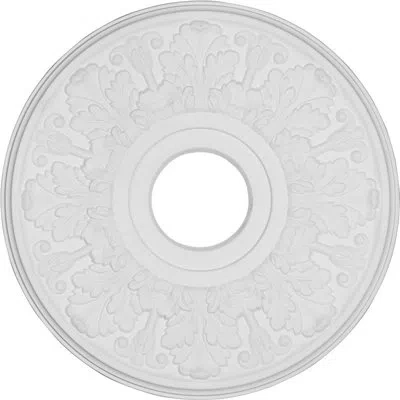 Ekena Millwork Endurathane Apollo Ceiling Medallion, 15 1/2" Od X 3 1/2"id X 1 1/4"p, Factory Primed