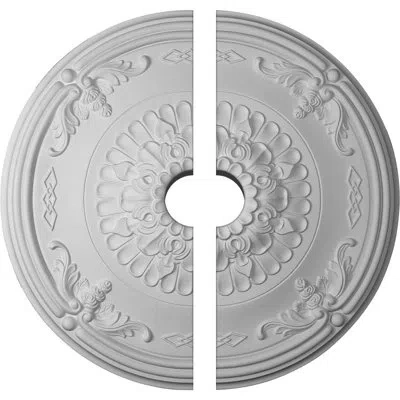 Ekena Millwork Endurathane Athens Ceiling Medallion, 26 1/4"od X 4"id X 3 1/4"p (fits Canopies Up To 3 5/8"), Facto