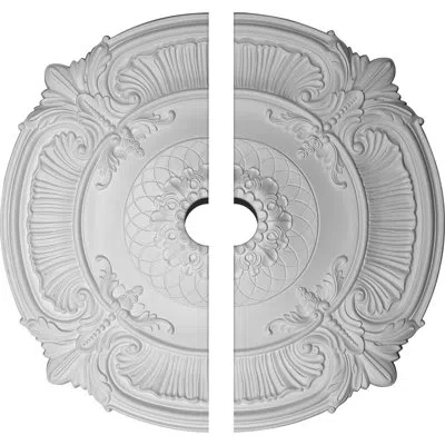 Ekena Millwork Endurathane Attica Ceiling Medallion, 39 1/2"od X 3 3/4"id X 2 1/2"p (fits Canopies Up To 3 3/4"), T In White
