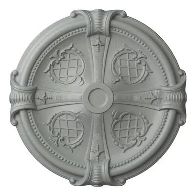 Ekena Millwork Endurathane Aurora Ceiling Medallion, 30 1/2"od X 2 3/4"p, Factory Primed