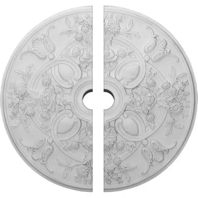 Ekena Millwork Endurathane Baile Ceiling Medallion, 31 1/4"od X 3 1/2"id X 2 1/4"p (fits Canopies Up To 6"), Two Pi