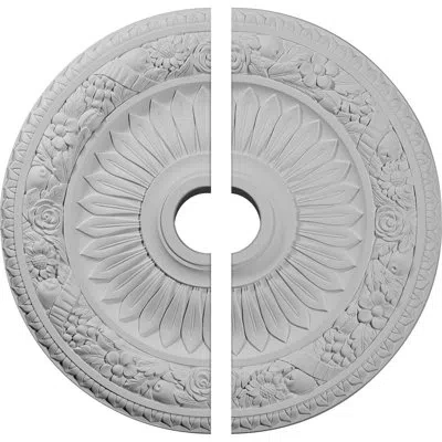 Ekena Millwork Endurathane Bellona Ceiling Medallion, 23 5/8"od X 3 5/8"id X 1 1/8"p (fits Canopies Up To 3 5/8"), 