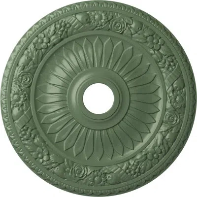 Ekena Millwork Endurathane Bellona Ceiling Medallion, 23 5/8"od X 3 5/8"id X 1 1/8"p (fits Canopies Up To 3 5/8") In Athenian Green