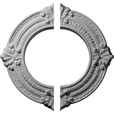 Ekena Millwork Endurathane Benson Ceiling Medallion, 11 1/8"od X 6 1/8"id X 5/8"p (fits Canopies Up To 6 1/8"), Two