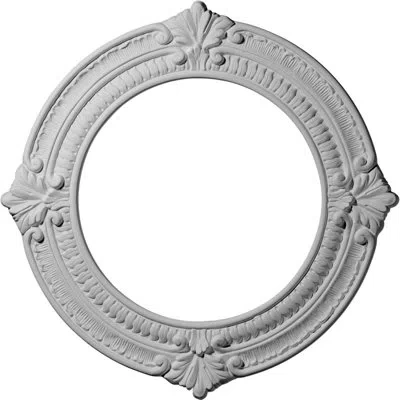 Ekena Millwork Endurathane Benson Ceiling Medallion, 13 1/8"od X 8"id X 5/8"p (fits Canopies Up To 8") In Primed