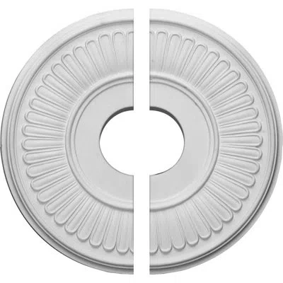 Ekena Millwork Endurathane Berkshire Ceiling Medallion, 15 3/4"od X 3 7/8"id X 3/4"p (fits Canopies Up To 7"), Two 