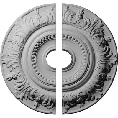Ekena Millwork Endurathane Biddix Ceiling Medallion, 20 7/8"od X 1 1/4"p (fits Canopies Up To 7 1/2"), Two Piece, F