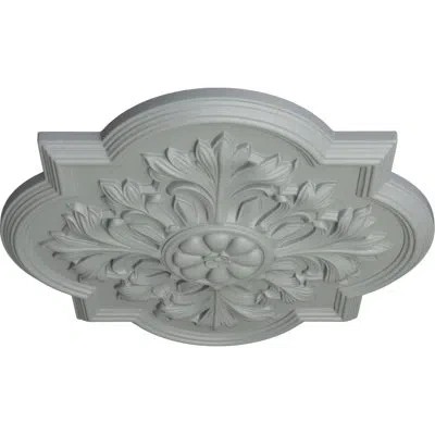 Ekena Millwork Endurathane Bonetti Ceiling Medallion, 20"od X 1 3/4"p (fits Canopies Up To 5 1/8") In Primed