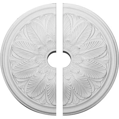Ekena Millwork Endurathane Bordeaux Ceiling Medallion, 22 5/8"od X 3 1/2"id X 1 3/4"p (fits Canopies Up To 3 1/2"),