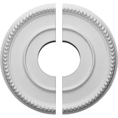 Ekena Millwork Endurathane Bradford Ceiling Medallion, 12 1/2"od X 3 7/8"id X 3/4"p (fits Canopies Up To 6 5/8"), T In Off White