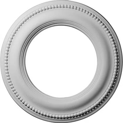 Ekena Millwork Endurathane Bradford Classic Ceiling Medallion, 13"od X 7 1/2"id X 3/4"p (fits Canopies Up To 8 5/8" In Primed