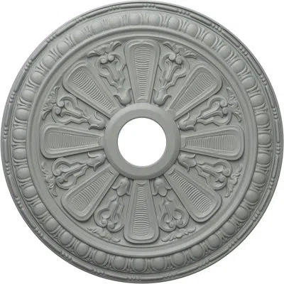 Ekena Millwork Endurathane Bristol Ceiling Medallion, 23 1/2"od X 3 7/8"id X 1"p (fits Canopies Up To 3 7/8") In Primed