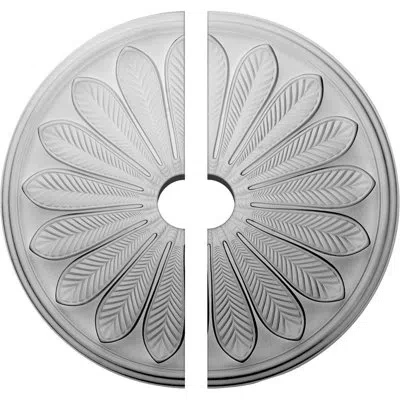 Ekena Millwork Endurathane Brontes Ceiling Medallion, 25 1/2"od X 3 1/2"id X 5 1/2"p (fits Canopies Up To 3 5/8"), 