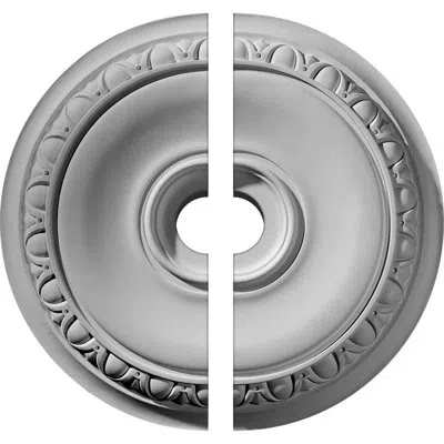 Ekena Millwork Endurathane Caputo Ceiling Medallion, 24 1/4"od X 3 1/2"id X 1 1/2"p (fits Canopies Up To 6"), Two P