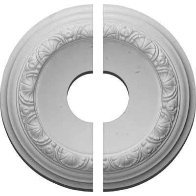 Ekena Millwork Endurathane Carlsbad Ceiling Medallion, 12 1/2"od X 3 1/2"id X 1 1/2"p (fits Canopies Up To 7 7/8"),