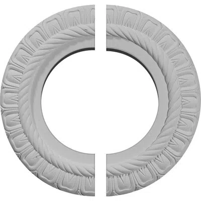Ekena Millwork Endurathane Claremont Ceiling Medallion, 10 5/8"od X 5 3/4"id X 1/2"p (fits Canopies Up To 7"), Two 