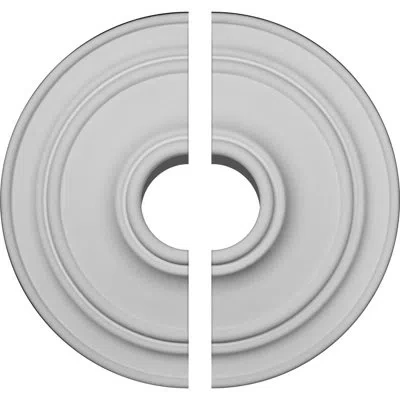 Ekena Millwork Endurathane Classic Ceiling Medallion, 21 7/8"od X 2 3/8"p (for Canopies Up To 5 1/2"), Factory Prim In White