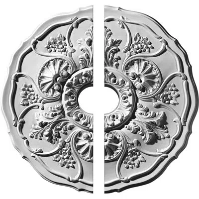 Ekena Millwork Endurathane Cornelia Ceiling Medallion, 22 1/2"od X 3 1/2"id X 1 1/2"p (fits Canopies Up To 4"), Two
