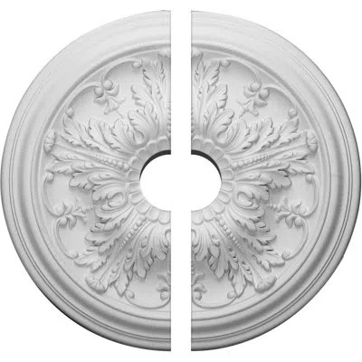 Ekena Millwork Endurathane Damon Ceiling Medallion, 20"od X 3 1/2"id X 1 1/2"p (fits Canopies Up To 3 1/2"), Two Pi