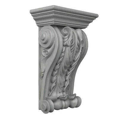 Ekena Millwork Endurathane Daniel Corbel, 12 3/4"w X 17 5/8"d X 5 3/4"h, Factory Primed