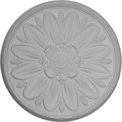 Ekena Millwork Endurathane Delfina Ceiling Medallion, 40"od X 1 7/8"p In Primed