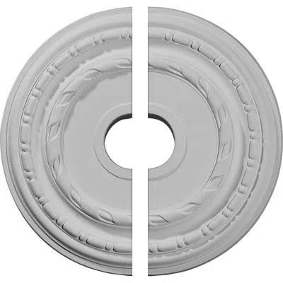 Ekena Millwork Endurathane Dublin Ceiling Medallion, 17 7/8"od X 3 5/8"id X 1 1/4"p (fits Canopies Up To 5 1/8"), T