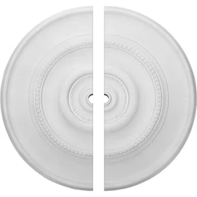Ekena Millwork Endurathane Dylar Ceiling Medallion, 30"od X 1 1/2"id X 2 1/4"p (fits Canopies Up To 6 1/4"), Two Pi