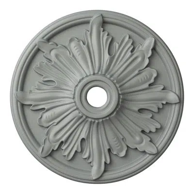 Ekena Millwork Endurathane Elena Ceiling Medallion, 19 5/8"od X 2 3/8"id X 2 3/8"p, Factory Primed