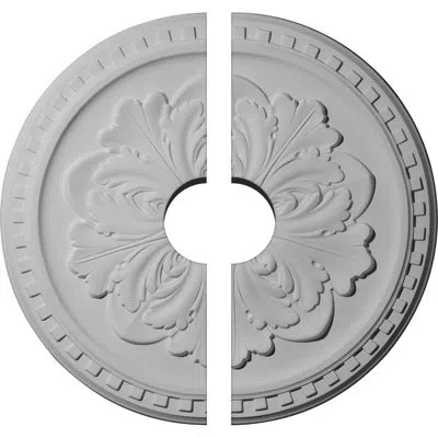 Ekena Millwork Endurathane Emeryville Ceiling Medallion, 16 7/8"od X 3 1/2"id X 5/8"p (fits Canopies Up To 3 1/2") 
