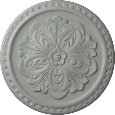 Ekena Millwork Endurathane Emeryville Ceiling Medallion, 16 7/8"od X 5/8"p In Primed