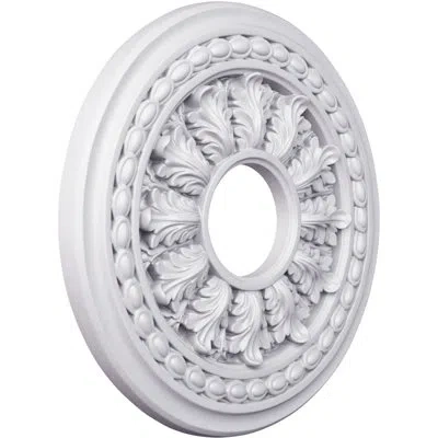 Ekena Millwork Endurathane Emmie Ceiling Medallion, 15"od X 1 3/8"p, Factory Primed