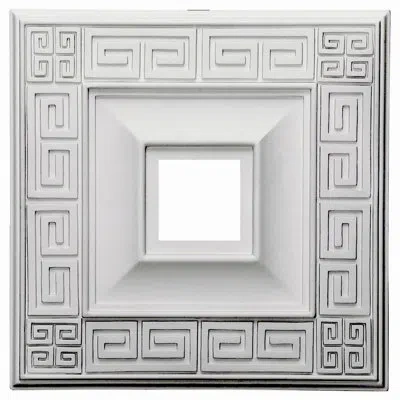 Ekena Millwork Endurathane Eris Ceiling Medallion, 18"w X 18"h X 3 1/2"id X 1 1/8"p (fits Canopies Up To 9 7/8") In Primed