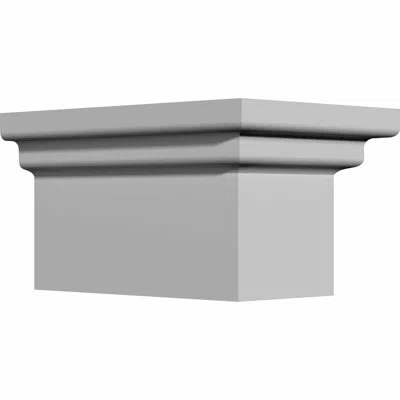 Ekena Millwork Endurathane Federal 4'' H X 7.625'' W X 5.25'' D Bracket (set Of 2) In White