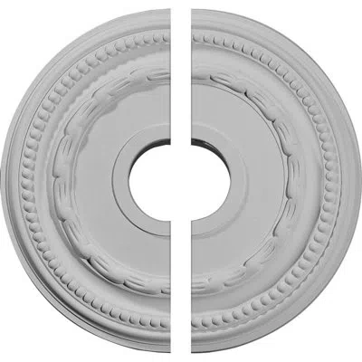 Ekena Millwork Endurathane Federal Ceiling Medallion, 15 3/8"od X 3 5/8"id X 1"p (fits Canopies Up To 8 1/2"), Fact