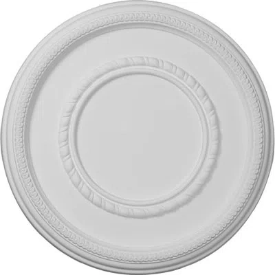 Ekena Millwork Endurathane Federal Roped Large Ceiling Medallion, 17 3/8"od X 1 1/8"p (fits Canopies Up To 7 3/4") In Primed