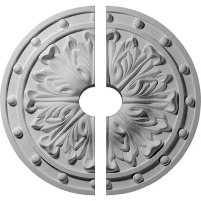 Ekena Millwork Endurathane Foster Acanthus Leaf Ceiling Medallion, 20 1/2"od X 3 1/2"id X 1 1/2"p (fits Canopies Up