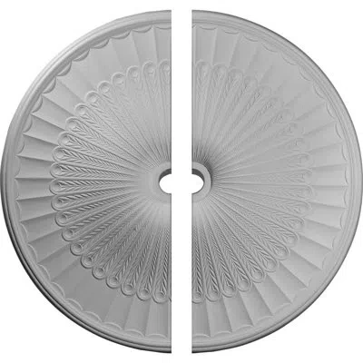 Ekena Millwork Endurathane Galveston Ceiling Medallion, 51"od X 3 5/8"id X 3 3/8"p (fits Canopies Up To 5 7/8"), Tw